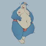 anthro belly belly_grab big_belly blush briefs bulge clothed clothing hair male moobs navel nipples obese obese_male overweight overweight_male solo thick_thighs underwear underwear_only minedoo nintendo pokemon minedoo_(character) generation_1_pokemon pokemon_(species) snorlax 1:1 absurd_res hi_res