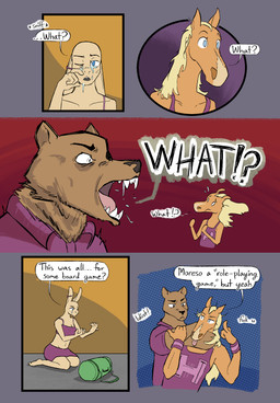 anthro bodily_fluids breasts brown_body clothed clothing dialogue duffel_bag ear_piercing facial_scar female fur group hair industrial_piercing male piercing scar simple_background sunflower_(halcyon) tears text trio walker_(halcyon) wiping_tears wristband yelling lost_andsafe halcyon_(series) bores_(halcyon) bear equid equine horse lagomorph leporid mammal rabbit 2025 absurd_res comic digital_media_(artwork) english_text hi_res