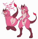alternate_species anthro claws ear_piercing female fur hair horn nude nude_anthro nude_female piercing pink_body pink_fur pink_hair solo tail giidenuts mythology carrie_(giidenuts) canid canine canis demon mammal mythological_canine mythological_creature werecanid werecanine werecreature werewolf wolf hi_res