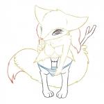 1:1 anthro anthrofied braixen breasts canid canine clothed clothing female fur generation_6_pokemon genitals hi_res looking_at_viewer mammal monochrome nintendo nipples nude panties partially_clothed pokemon pokemon_(species) posexe pussy red_eyes simple_background solo source_request stick underwear underwear_down white_background yellow_body yellow_fur