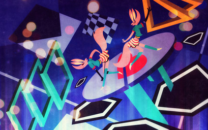 anthro bottomwear clothing dancing duo female female/female jacket missing_arm skirt topwear shane_frost canid canine fox mammal hi_res