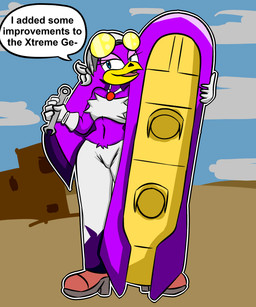 accessory anthro beak blue_eyes bottomwear breasts clothing dialogue eyewear female footwear front_view gloves goggles handwear headband hoverboard jewelry looking_at_viewer navel necklace outside pants purple_body shoes solo speech_bubble text tools topwear tube_top wrench bell-thing sega sonic_riders sonic_the_hedgehog_(series) wave_the_swallow avian bird hirundinid oscine passerine swallow_(bird) 5:6 absurd_res english_text hi_res