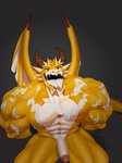 abs anthro biceps bodily_fluids bound cum cum_in_mouth cum_inside cum_on_body cum_on_face genital_fluids genitals kneeling male muscular muscular_anthro muscular_male open_mouth oral_invitation pecs penis solo submissive submissive_male uvula wings yellow_body haduko1 lifewonders mythology tokyo_afterschool_summoners ophion_(tas) dragon mythological_creature mythological_scalie scalie 3:4 hi_res