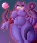 3_eyes 4_fingers anthro anthrofied areola belly big_breasts black_sclera breasts claws demonic eldritch evil_grin eyelashes female fingers genitals heterochromia huge_breasts humanoid_genitalia looking_at_viewer looking_down macro multi_eye nipples nude planet potbelly purple_areola purple_body purple_nipples purple_skin pussy red_aura sharp_teeth slightly_chubby slightly_chubby_anthro slightly_chubby_female smile solo spikes teeth tentacles terra_macro thick_eyelashes thick_thighs unusual_anatomy wide_hips polt.avi nintendo pokemon xeta_(stropeysheepbun) animal_humanoid demon generation_6_pokemon humanoid mammal mammal_humanoid mega_evolution mega_gengar monster pokemon_(species) 2022 absurd_res digital_drawing_(artwork) digital_media_(artwork) hi_res portrait shaded three-quarter_portrait