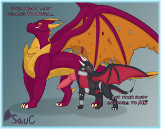 blue_border blush border bracelet chastity_belt chastity_device claws collar dialogue dominant dominant_male duo embarrassed female feral genitals grin jewelry key knot looking_back male notched_wings penis size_difference smile spikes spikes_(anatomy) submissive submissive_female tail text wings onesaucydragon activision mythology spyro_the_dragon cynder malefor dragon mythological_creature mythological_scalie scalie 5:4 absurd_res english_text hi_res story story_in_description