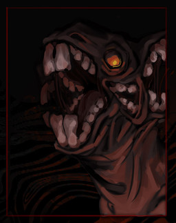 ambiguous_gender body_horror buckteeth horror_(theme) multi_mouth open_mouth snout solo teeth wrinkles urlocalhumannn drawfee_(copyright) mammal monster murid murine rat rodent digital_media_(artwork)