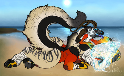 beach duo extreme_size_difference frost_breath holding_another ice logo lying macro male micro sand size_difference wales water yonnixart centignoll_(demon1forestrp) meillion_heulwen_(sandwichmilf) arthropod centipede gnoll gulonine hybrid hyena mammal marten mustelid musteline myriapod pine_marten absurd_res artist_logo hi_res nonbinary_(lore) xenogender_(lore)