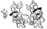 anthro armless black_facial_hair black_mustache blue_eyes bottomwear buckteeth clock closed_smile clothed clothed_anthro clothed_male clothing cravat duo ears_down eyeless eyes_closed facial_hair featureless_legs female floating_ears fully_clothed fully_clothed_anthro fully_clothed_male fur grey_body grey_bottomwear grey_clothing grey_cravat grey_fur grey_handwear grey_hat grey_headwear grey_jacket grey_mittens grey_pants grey_topwear hair handwear hat headgear headwear holding_pocketwatch jacket larger_anthro larger_male legless long_ears machine male mitten_hands mittens mouth_closed mouthless mustache noseless pants pivoted_ears pocketwatch short_hair simple_background size_difference smaller_female smile sparkles standing teeth toothy_smile topwear watch whistle_(object) whistle_around_neck altermentality mario_plus_rabbids_sparks_of_hope raving_rabbids rayman_(series) ubisoft jeanie_(mario_plus_rabbids) sullivan_(mario_plus_rabbids) lagomorph mammal rabbid robot 2022 digital_drawing_(artwork) digital_media_(artwork) english_description flat_colors multiple_scenes female_(lore)