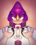 5_fingers anthro anthro_focus biped candle candlelight chair clothing container countershade_fur countershading cup digit_ring drinking_glass duo female fingers fire first_person_view front_view fur furniture glass glass_container glass_cup gloves half-closed_eyes hand_holding handwear heart_eyes heart_symbol holidays horn human_on_anthro interspecies jewelry light looking_at_viewer looking_pleasured love male male/female male_focus narrowed_eyes on_table purple_body purple_fur ring romantic romantic_ambiance romantic_couple romantic_night sitting smile smiling_at_viewer table tan_body tan_countershading tan_fur text wedding_ring white_clothing white_gloves white_handwear wine_glass yellow_eyes yellow_horn hot-shelter sega sonic_the_hedgehog_(series) valentine's_day espio_the_chameleon chameleon human lizard mammal reptile scalie 2024 artist_name clip_studio_paint_(artwork) digital_drawing_(artwork) digital_media_(artwork) hi_res shaded