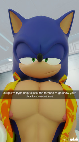 aloha_shirt annoyed anthro big_muscles big_pecs clothed clothing half-closed_eyes laboratory looking_at_viewer male muscular muscular_male narrowed_eyes nipple_slip open_clothing open_shirt open_topwear pattern_clothing pattern_shirt pattern_topwear pecs selfie shirt solo text topwear onyxsplash blender_cycles sega snapchat sonic_the_hedgehog_(series) sonic_the_hedgehog eulipotyphlan hedgehog mammal 3d_(artwork) 4k 9:16 absurd_res digital_media_(artwork) english_text hi_res