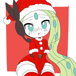 blush christmas_clothing christmas_headwear clothing female hat headgear headwear holidays legwear santa_hat shocked solo stockings noye christmas nintendo pokemon generation_5_pokemon humanoid legendary_pokemon meloetta pokemon_(species) 1:1 hi_res