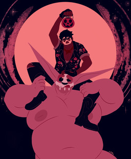 belly big_belly black_boots black_bottomwear black_clothing black_footwear black_pants black_topwear boots bottomwear brown_body brown_skin carrying_another clothed clothing duo footwear front_view licking licking_lips licking_own_lips male male_human male_humanoid moobs nipples nude obese obese_humanoid obese_male on_shoulders overweight overweight_humanoid overweight_male pants pink_body pink_nipples pink_skin shoes tongue tongue_out topwear chocolateandmilk human humanoid imp mammal 2019 dated hi_res
