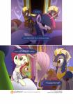 absurd_res clothed clothing comic dialogue digital_media_(artwork) doctor_whooves_(mlp) duo english_text equid equine feathered_wings feathers female feral friendship_is_magic gashiboka hasbro hi_res horn horse mammal my_little_pony mythological_creature mythological_equine mythology patreon patreon_logo pony rose_(mlp) speech_bubble text twilight_sparkle_(mlp) url website_logo winged_unicorn wings