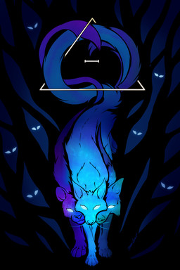4_toes ambiguous_gender claws feet feral front_view fur group looking_at_viewer simple_background standing tail toe_claws toes trio whiskers dark_violet canid canine mammal 2026 2:3 digital_drawing_(artwork) digital_media_(artwork) hi_res
