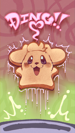 ambiguous_gender anthro brown_body food gradient_background hair looking_at_viewer nude open_mouth simple_background smile solo text sodabytes food_creature living_bread 2024 absurd_res digital_media_(artwork) english_text hi_res