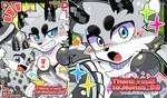 2024 2_horns absurd_res anthro biped chibi felid fighters hi_res horn kemono male mammal pantherine snow_leopard solo titipontakemiya y2k_(graphic_design)