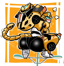 balancing black_body blue_eyes blush breasts butt crouching eyelashes female glistening glistening_butt glowing glowing_eyes looking_back machine medium_breasts medium_butt multicolored_body rear_view side_boob solo street_lamp tail tail_motion tailwag tire visor_eyes wheel white_body yellow_body mrglasses2255 metal_cardbot taki_(metal_cardbot) cheetah felid feline humanoid mammal robot robot_humanoid 2026 absurd_res digital_drawing_(artwork) digital_media_(artwork) hi_res