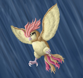 abstract_background ambiguous_gender beak blue_background feathered_wings feathers feral simple_background solo wings zoofpoof nintendo pokemon avian bird generation_1_pokemon pidgeotto pokemon_(species) 2014