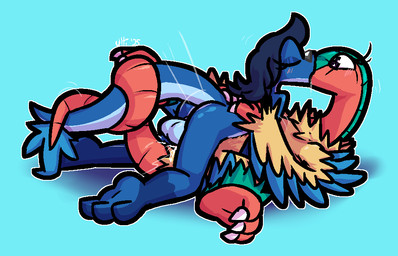 3_toes anthro anthro_on_anthro anthro_penetrated anthro_penetrating anthro_penetrating_anthro blue_body blue_feathers blue_hair blue_perineum blue_scales bodily_fluids claws curling_toes drooling duo entwined_tails eyes_closed feathers feet female female_on_bottom female_penetrated from_front_position green_body green_feathers green_scales hair heart_eyes heart_symbol interspecies lying male male/female male_on_top male_penetrating male_penetrating_female missionary_position motion_lines on_back on_bottom on_top penetration perineum red_body red_scales saliva scales sex tail tail_coil thrusting toe_claws toes white_claws yellow_body yellow_feathers ultilix nintendo pokemon ulti_(ultilix) archeops avian fossil_pokemon generation_5_pokemon lizard pokemon_(species) reptile scalie 2025