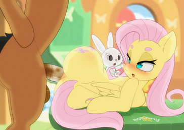 anal anal_fluids anal_penetration animal_genitalia animal_penis anus balls biped blush bodily_fluids bubble_butt butt cum cum_in_ass cum_inside cum_on_body cum_on_penis equine_genitalia equine_penis female female_penetrated feral feral_on_feral feral_penetrated feral_penetrating feral_penetrating_feral furniture genital_fluids genitals group hair hair_grab inside interspecies intraspecies lying male male/female male_penetrating male_penetrating_female masturbation on_side on_table penetration penile penile_masturbation penile_penetration penis penis_in_ass random_character sex table tail tongue touching_hair trio wings n0nnny friendship_is_magic hasbro my_little_pony mythology angel_(mlp) fluttershy_(mlp) equid equine horse lagomorph leporid mammal mythological_creature mythological_equine pegasus pony rabbit 2d_animation animated frame_by_frame hi_res loop short_playtime