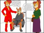absurd_res alicia_acorn anthro archie_comics aval0nx black_border border breasts chipmunk clothing dialogue duo english_text father_(lore) female ground_squirrel hi_res male mammal maximilian_acorn mother_(lore) parent_(lore) rodent sally_acorn sciurid sega sonic_the_hedgehog_(archie) sonic_the_hedgehog_(comics) sonic_the_hedgehog_(series) text vehicle wheelchair