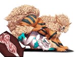 abdominal_bulge animal_genitalia animal_penis anthro anthro_on_feral anthro_penetrated bestiality bodily_fluids canine_genitalia canine_penis claws cum cum_inflation cum_inside doggystyle duo fangs feral feral_penetrating feral_penetrating_anthro fluffy fluffy_tail from_behind_position fur genital_fluids genitals inflation internal knot knotted_penis knotting larger_feral looking_pleasured male male/male penetration penis raised_hips raised_leg sex size_difference striped_body striped_fur stripes tail teeth tongue dean.winchester nintendo pokemon curei_(birdshinobi) arcanine furred_kobold furred_scalie generation_1_pokemon kobold pokemon_(species) scalie absurd_res hi_res