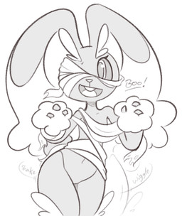 anthro buckteeth female flat_chested floppy_ears fluffy fluffy_ears fluffy_paws fluffy_tail holidays lop_ears mummy_wrappings pear-shaped_figure solo tail teeth wide_hips theartmanor halloween nintendo pokemon generation_4_pokemon lagomorph lopunny mammal pokemon_(species)