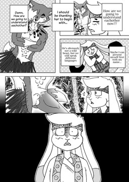 accessory ainu_clothing animal_genitalia animal_penis anthro balls beard belt big_ears big_feet bone bottomwear buckteeth canine_genitalia canine_penis clothed_to_nude clothing collar countershade_face countershade_fur countershade_torso countershading cutlery dialogue eyebrows facial_hair feathers feet female floppy_ears fur genitals hair headband kitchen_utensils male muscular muscular_anthro muscular_male nude nude_anthro nude_male one_eye_obstructed penis simple_background skull teeth text thick_eyebrows tools topless_to_nude undressing white_background white_body white_fur white_hair efradraws northwind_(efradraws) isepo_(efradraws) uspul_(efradraws) canid canine canis lagomorph leporid mammal rabbit wolf absurd_res black_and_white comic digital_media_(artwork) english_text halftone hi_res monochrome