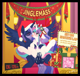 animal_genitalia animal_penis balls bodily_fluids christmas_clothing clothing cum cum_inside duo equine_genitalia equine_penis female feral french_kissing genital_fluids genitals holidays horn impregnation inbreeding kissing male male/female ovum penis sitting sitting_on_another sperm_cell spread_legs spreading teats text wings sherathoz christmas friendship_is_magic hasbro my_little_pony mythology fan_character flurry_heart_(mlp) prince_nova_sparkle equid equine mammal mythological_creature mythological_equine winged_unicorn absurd_res english_text hi_res brother_(lore) brother_and_sister_(lore) cousins_(lore) inbred_(lore) incest_(lore) multigenerational_incest_(lore) sibling_(lore) sister_(lore)