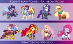 clothing cowboy_hat feathered_wings feathers female feral group hat headgear headwear horn makeup simple_background smile text wings whatchyagonnado equestria_girls hasbro my_little_pony mythology applejack_(eg) fluttershy_(eg) pinkie_pie_(eg) rarity_(eg) sunset_shimmer_(eg) trixie_(eg) twilight_sparkle_(eg) equid equine mammal mythological_creature mythological_equine pegasus unicorn 5:3 absurd_res english_text hi_res