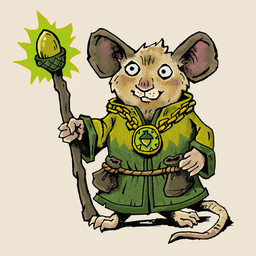 3_toes 4_fingers anthro barefoot biped claws clothed clothing feet finger_claws fingers humanoid_hands magic_user mouse_tail paws rodent_tail simple_background solo staff standing toe_claws toes tyrie mammal mouse murid murine rodent 1:1 2026