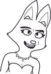 anthro breasts female solo ccr_graph dreamworks the_bad_guys diane_foxington canid canine fox mammal absurd_res hi_res