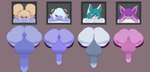 absurd_res alyaska2201 anthro butt female genitals group hi_res intersex league_of_legends lulu_(lol) penis poppy_(lol) riot_games short_stack tencent through tristana_(lol) vex_(lol) wall_(structure) yordle