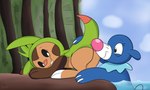 butt_sniffing duo female feral male male/female sniffing toony kippykat nintendo pokemon chespin generation_6_pokemon generation_7_pokemon pokemon_(species) popplio 5:3 digital_media_(artwork) hi_res