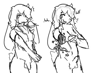 amputation anthro aroused balls blood bodily_fluids dismembered dismemberment erection flaccid genitals gore gynomorph humanoid_genitalia humanoid_penis intersex missing_arm nude penis relieved saw solo tools rabbitgirlnsfw lagomorph leporid mammal rabbit hi_res