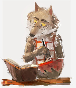 4_fingers anthro apron book bowl claws clothing container cookbook cooking cooking_pot eyebrows eyewear fingers fur fuzzy glasses grey_body grey_fur holding_bowl holding_container holding_object male reading reading_book simple_background solo standing stirring wearing_glasses white_background yellow_eyes 0_0ffline intermarche_unloved albert_(intermache_unloved) the_first_wolf_(unloved) canid canine canis mammal wolf 2025 absurd_res digital_media_(artwork) digital_painting_(artwork) hi_res painting_(artwork)