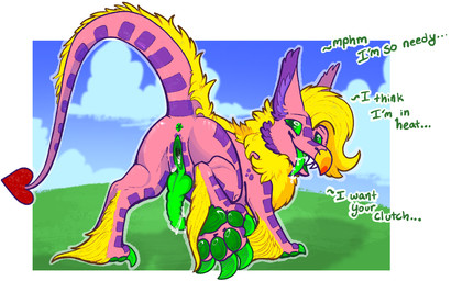 animal_genitalia animal_penis anus begging bodily_fluids breeding_mount claws dripping erection feet feral fur genital_fluids genitals green_anus green_claws green_mouth green_pawpads green_penis green_tongue green_vulva herm herm_feral impregnation_request in_heat intersex intersex_feral leaking_precum looking_at_viewer mane open_mouth pawpads paws penis pleading_eyes precum quadruped sackless simple_background solo tail text tongue vulva infernette european_mythology mythology dragon mythological_creature mythological_scalie scalie western_dragon digital_media_(artwork) english_text nonbinary_(lore)