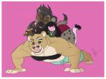 2018 4_fingers 4_toes anthro beverage black_hair bottomwear breasts claws clock clothed clothing duo ear_piercing exercise eyewear feeding feet felid female female/female fingers footwear fur glasses hair hi_res hyena laphund_(artist) legwear licking licking_nose lion mammal markings muscular muscular_female pantherine piercing pink_background push-up ring shorts signature simple_background small_breasts smile socks spots spotted_body spotted_fur spotted_hyena sunglasses tan_body tan_fur toes tongue tongue_out watch wide_hips yellow_eyes yellow_sclera