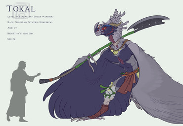 anthro axe barbarian bottomwear clothing feathers loincloth male melee_weapon mountain_wyvern muscular muscular_anthro muscular_male silhouette solo text weapon pheel dungeons_and_dragons european_mythology hasbro mythology wizards_of_the_coast tokal dragon mythological_creature mythological_scalie scalie western_dragon wyvern digital_drawing_(artwork) digital_media_(artwork) english_text hi_res