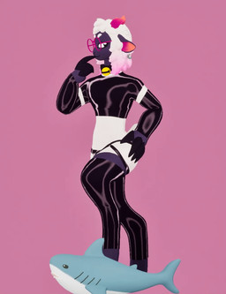 animal_genitalia animal_penis anthro bell bell_collar clothing collar equine_genitalia equine_penis eyewear femboy genitals glasses hair handwear hooves horn latex latex_clothing latex_handwear latex_legwear latex_thigh_highs legwear male nub_tail penis silly_face solo standing thigh_highs sillyram ikea blahaj silly_(sillyram) bovid caprine mammal sheep animated hi_res no_sound short_playtime video