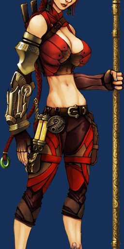 alternative_fashion armor big_breasts breasts clothed clothing eyewear female goggles human_only melee_weapon not_furry polearm scroll simple_background solo staff steampunk transparent_background weapon sunamori human mammal alpha_channel grandfathered_content