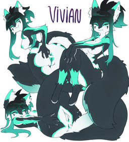 anthro anus areola black_body black_fur black_hair breasts butt female fox_ears fox_tail fur genitals green_anus green_body green_eyes green_fur green_hair green_lipstick green_nipples green_vulva hair half-closed_eyes lipstick looking_back makeup multicolored_body multicolored_fur multicolored_hair multiple_poses narrowed_eyes nipples nude nude_anthro nude_female one_eye_closed pose presenting presenting_anus presenting_vulva sitting solo vulva white_body white_fur wink cherryvly vivian_(vyrissvixy) arctic_fox canid canine fox mammal true_fox absurd_res hi_res