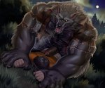 abs after_transformation anthro anthro_dominating_human big_dom_small_sub big_muscles big_pecs big_penis bodily_fluids bottomwear brown_body brown_fur brown_hair clothed clothing dominant dominant_anthro dominant_male drooling duo forced full_moon fur genital_fluids genitals hair holding_partner hot_dogging human_on_anthro interspecies larger_anthro larger_male looking_pleasured male male/male moon muscular muscular_anthro muscular_male night open_clothing open_mouth open_shirt open_topwear pecs penis pinned pinned_to_ground precum rape saliva sex sharp_teeth shirt shorts size_difference smaller_human smaller_male submissive submissive_human submissive_male teeth tongue tongue_out topwear torn_clothing adios mythology canid canine canis human mammal mythological_canine mythological_creature werecanid werecanine werecreature werewolf wolf absurd_res hi_res