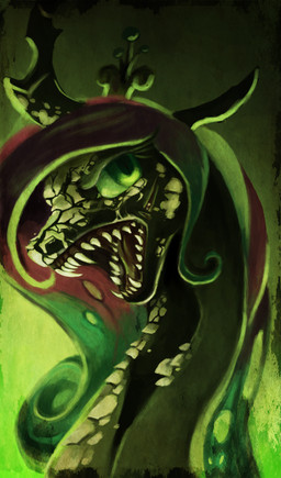 alternate_species corruption dragonification dragonified fangs female horn pupils scales sharp_teeth slit_pupils solo teeth lopoddity friendship_is_magic hasbro my_little_pony mythology princess_cadance_(mlp) queen_chrysalis_(mlp) arthropod changeling_(mlp) dragon equid mammal mythological_creature mythological_scalie scalie 2012 absurd_res green_theme hi_res