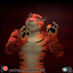 1:1 3d_(artwork) anthro conditional_dnp digital_media_(artwork) disney english_text felid just_right male mammal meme pantherine patreon patreon_logo pxlfur solo text the_emperor's_new_groove tiger url