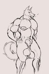 abs animal_genitalia anthro areola balls barazoku big_balls big_muscles big_nipples big_pecs big_sheath biped body_hair butt canine_genitalia chest_tuft fluffy_chest fully_sheathed genitals huge_balls huge_nipples huge_pecs huge_sheath hyper hyper_balls hyper_genitalia hyper_sheath looking_at_viewer male male_anthro musclegut muscular muscular_anthro muscular_male navel nipples nude pecs presenting presenting_balls presenting_sheath saggy_balls sheath solo tail tuft feralclaw dreamworks puss_in_boots_(franchise) death_(puss_in_boots) canid canine canis mammal wolf 2:3 absurd_res hi_res sketch