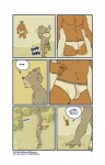 9:14 abs anthro artdecade athletic barefoot barry_torres bear big_bulge blush briefs briefs_only brown_bear brown_body brown_fur bulge butt camping canid canine canis clothed clothing comic dialogue digital_media_(artwork) do_not_distribute duo ellipsis english_text erection erection_under_clothing feet fur genitals grey_body grey_fur grizzly_bear hi_res lake male male/male mammal open_mouth outside pecs penis speech_bubble standing swimming tail text tighty_whities topless underwear underwear_only undressing url ursine water white_briefs white_clothing white_underwear wolf