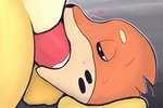 3:2 absurd_res ampharos blush blush_lines bodily_fluids buizel cum cum_in_mouth cum_inside duo fellatio feylos generation_2_pokemon generation_4_pokemon genital_fluids half-closed_eyes hi_res male male/male narrowed_eyes nintendo oral oral_penetration penetration penile pokemon pokemon_(species) sex side_view size_difference