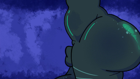 anthro balls big_penis black_body black_fur erection fur genitals green_penis huge_penis hyper hyper_genitalia hyper_penis male penis pulsing side_view spiked_penis spikes spikes_(anatomy) throbbing throbbing_balls throbbing_penis inkyproduction carne_(welwraith) alien humanoid nyctilian 16:9 animated digital_media_(artwork) widescreen