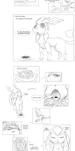food food_in_mouth internal open_mouth oral_vore organs safe_vore shrinking shrunk size_transformation stomach swallowed_alive swallowing text throat tongue transformation vore unkownweirdfantasy_(artist) nintendo pokemon eevee eeveelution generation_1_pokemon generation_2_pokemon generation_4_pokemon glaceon pokemon_(species) umbreon absurd_res english_text hi_res monochrome